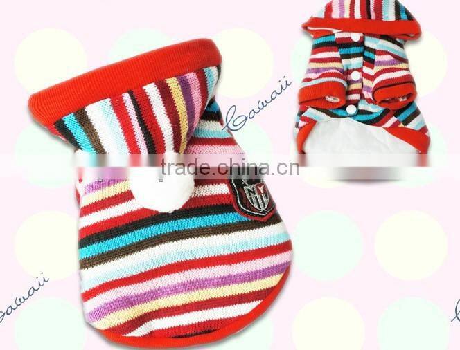 Red Christmas Fleece Dog Hoodie Clothes superwarm