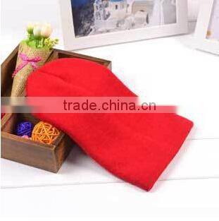 Unisex Men Women Warm Cuff Plain Knit Ski Long Beanie Skull Cap Hat