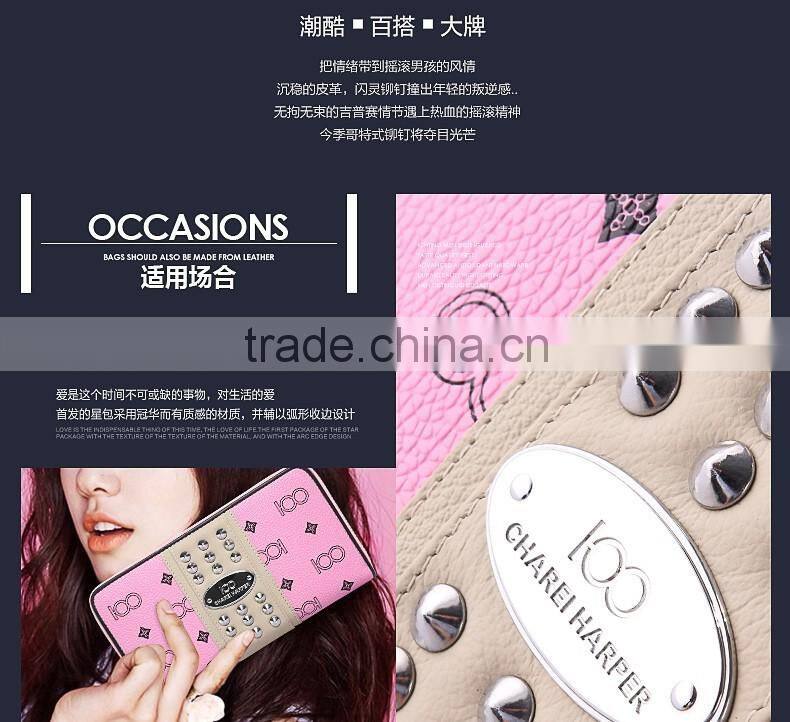 Fashion Trends Rviet clutch women wallet bag China supplier