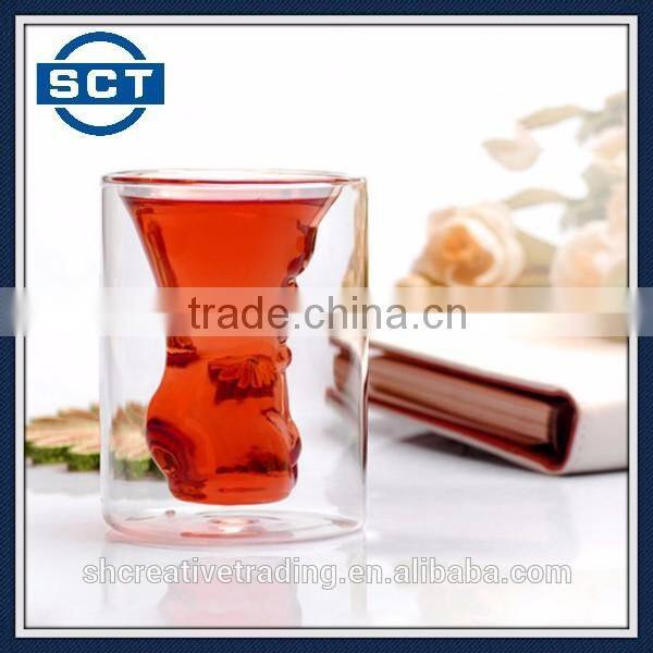 Crystal Muscle Man Mug Whiskey Wine Bar Glass Cup