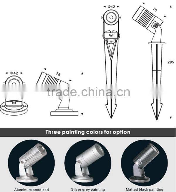 3X2W 6W LED Outdoor Garden Light Waterproof 12V IP65