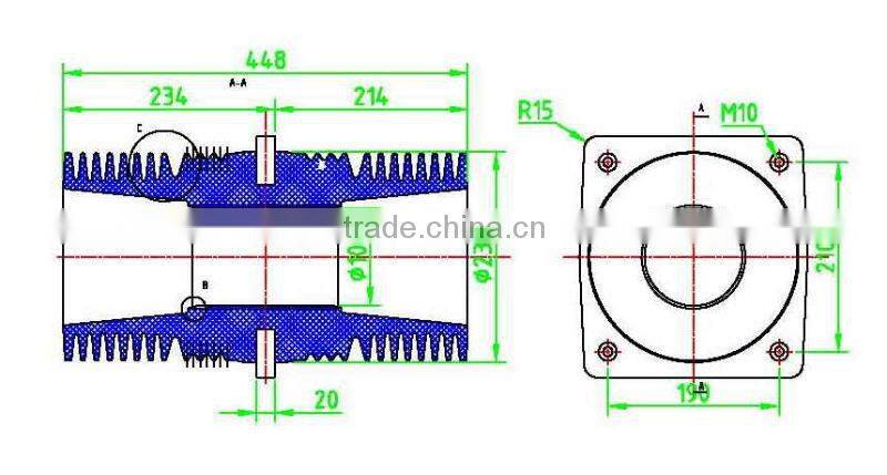Manufacture High Quality 36-40.5kv Through Wall Bushing Insulator