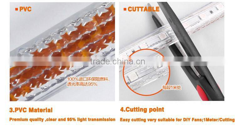 Hot Sale Waterproof IP65 220V/110V LED Strip RGB CE&RoHs Approved