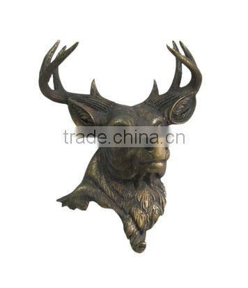 Polyresin animal head decor deer wall art