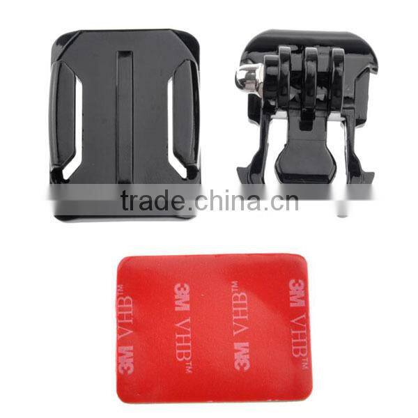 Helmet Curved Surface & Buckle Basic Mount & 3M VHB Adhesive Sticker For Gopro Hero 4 3+ 3 2 1