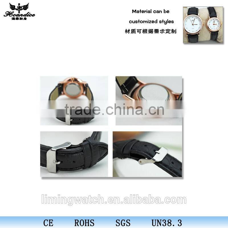 leather japan quartz wrist watches for couples