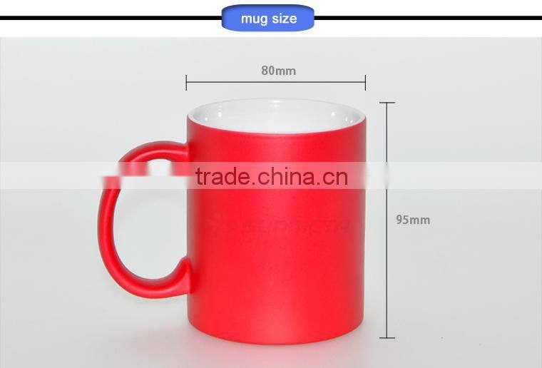 Sunmeta whole sale sublimation matte 11oz color changing magic mug