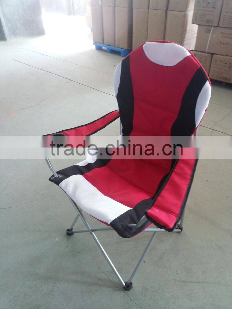 Comfortable double layers folding camping chair polyester cotton padded inside