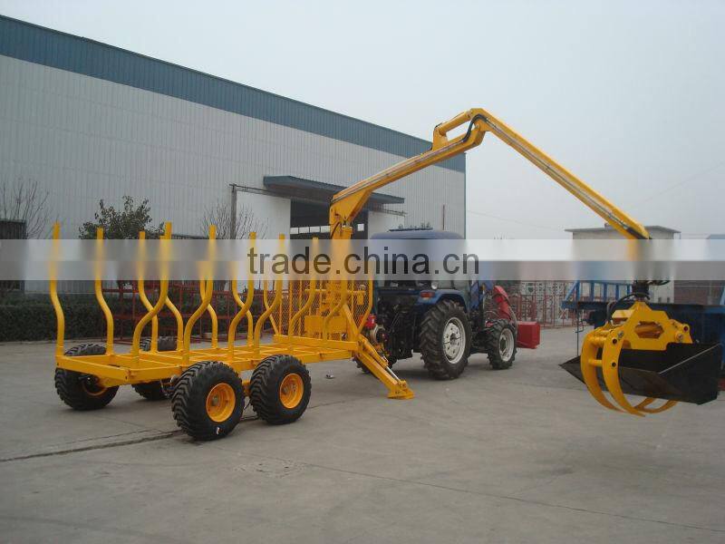 ZM Series Log Trailer Crane ZM10006,Timber Trailer with Crane,Tractor mounted model((1 ton,3 ton,5 ton,8 ton,10ton,12 ton) )