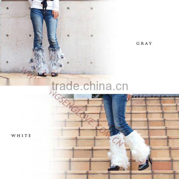 2011 stylish fur leg warmers