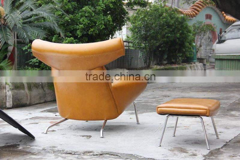 Hans J. Wegner famous design ox chair with ottoman