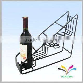Supermarket Supply Metal Flooring Raw Material Cherry Wine Rack for Drink Bottle