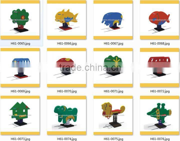 Car model children spring ride/ hot sale playground spring rider