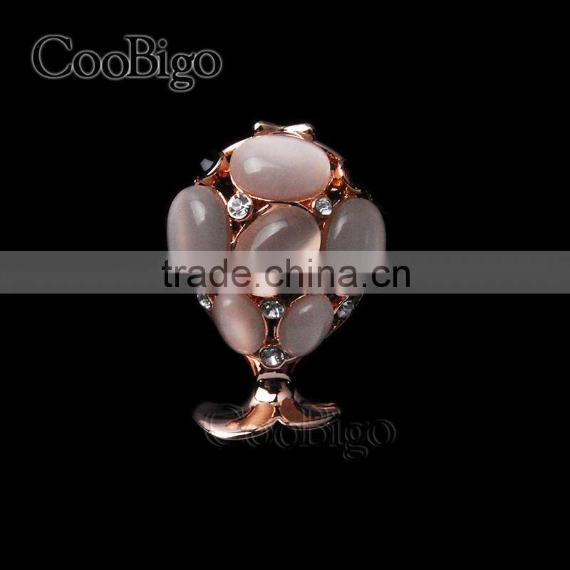 Fashion Jewelry Zinc Alloy Fish Shape Cat-eye Stone Ring Ladies Party Show Gift Dresses Apparel Promotion Accessories