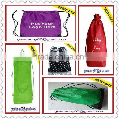 2015 new design advertising decoration fabric drawstring bag cloth drawstring bags drawstring trash bag with good quality