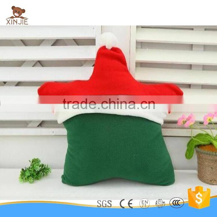 custom star shape christmas santa claus decorative pillow