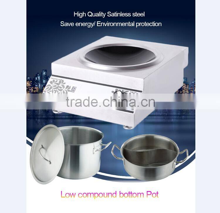 Embedded single wok 220V 5000W stainless steel Electric Induction stove button control with five grade