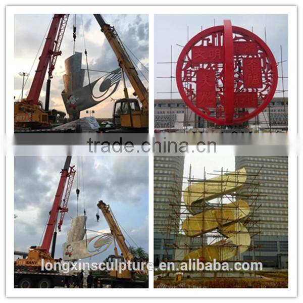 Metal Lily Garden Sculpture Stainless Steel Water Lily Flower Sculpture For Sale