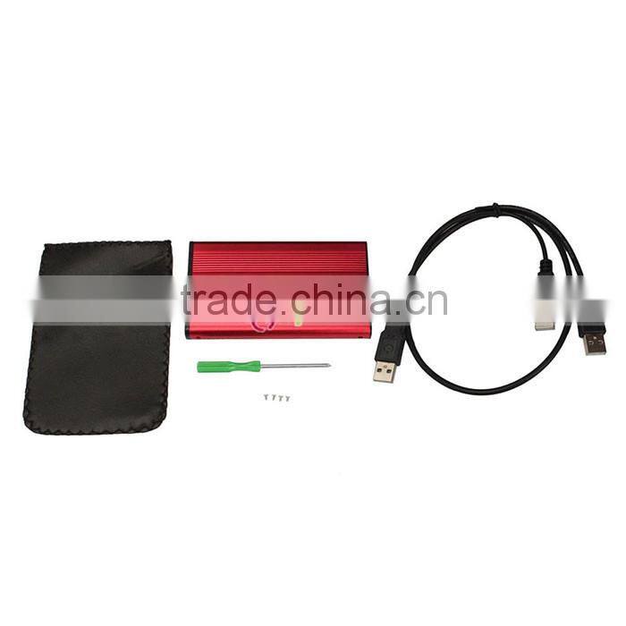 2.5" Red USB 2.0 IDE HD 2.5 HDD Hard Drive Enclosure Case
