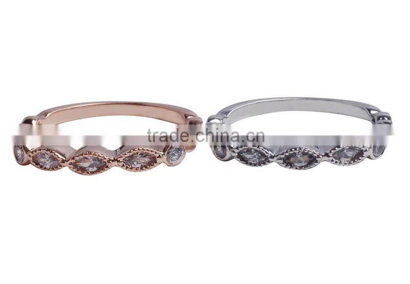 Treasure Factory Simple fashion jewelry couple rings horse eye diamond ring copper ring