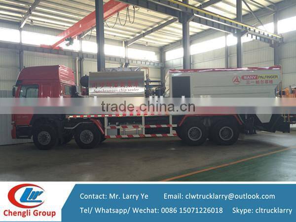 8x4 Sinotruck Howo 10m3 asphat tank 16m3 gravel tank asphalt synchronous chip sealer