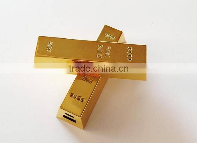 Gold bullion design power bank 2600mah manual for power bank battery charger