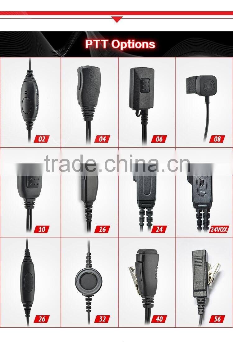 2.5mm Jack Earphone with Earbone Vibration Mic for Motorola Two Way Radio