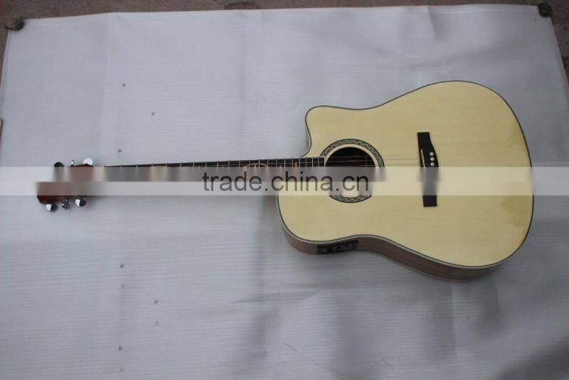 DC-77-4 spruce&zebra acoustic guitar with fishman EQ