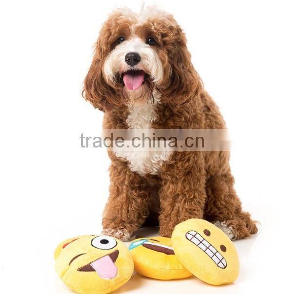 Free sample emoji squeaker toy for dog/for cats