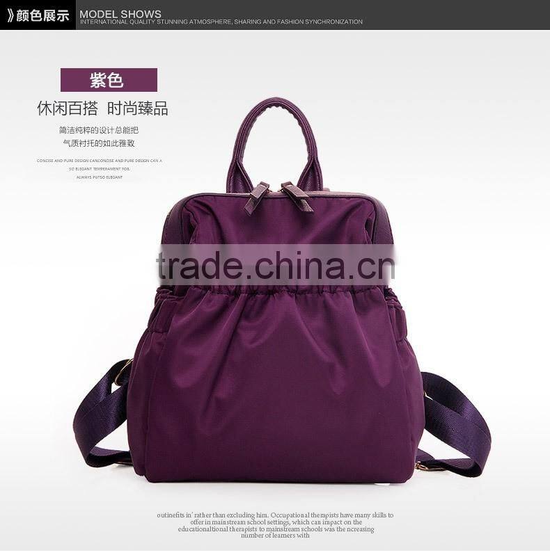 2016 new design backpack fashon lady nylon backpack multicolor nice backpack
