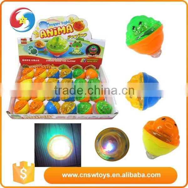 toy to kids UPO toy colorful flash light plastic spinning top