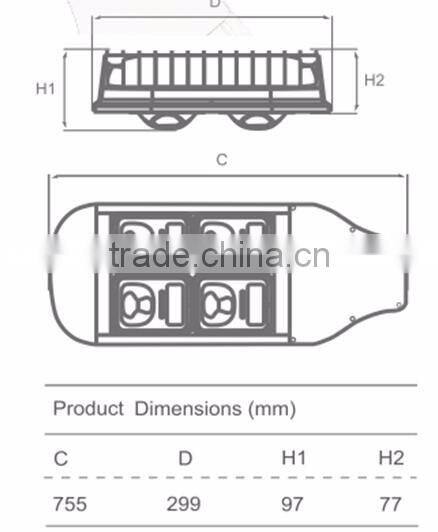 120W high power Driver on board (DOB) LED STREET LIGHT solar power street light AC MODULAR LED STREET LIGHT