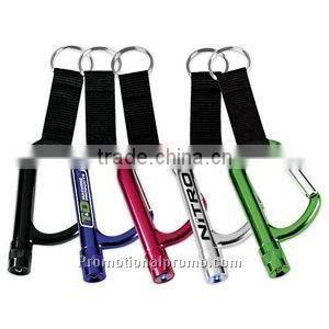 High Quality Aluminum Carabiner with Lanyard and Keyring