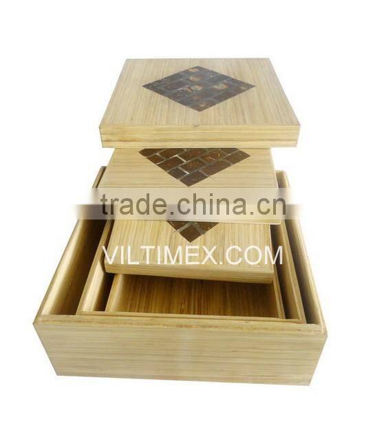 Bamboo tea serving tray, non-toxic tray
