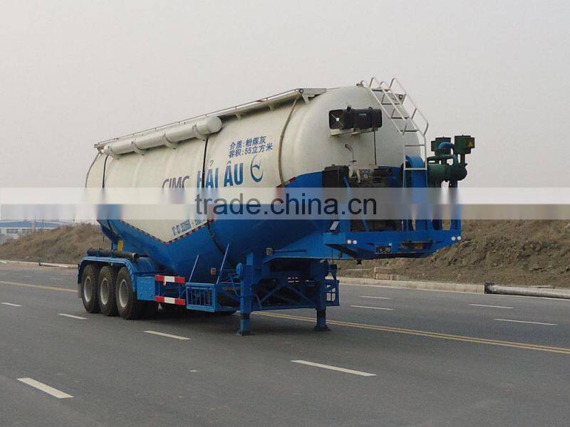 CIMC 55m3 3 axle bulk cement powder semi trailer hot sale