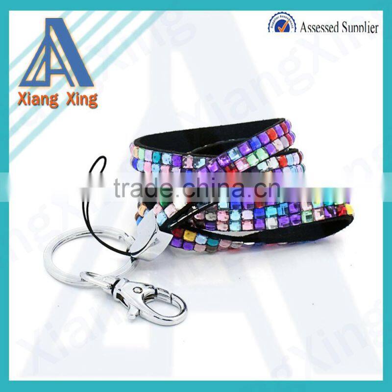 Hot selling crystal yoyo badge reel retractable rhinestone lanyard