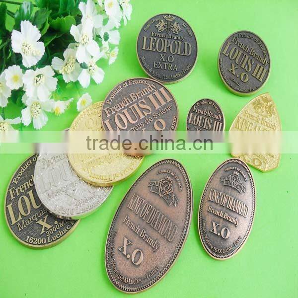 Metal label,pewter embossed bottle sticker for you