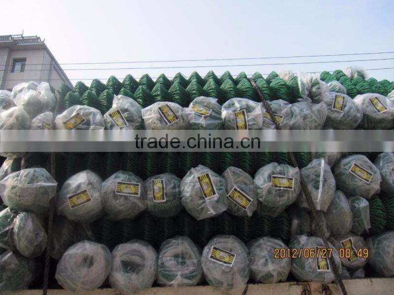 PVC Coated Chain Link Fence Used For Playground fence or Road Fence