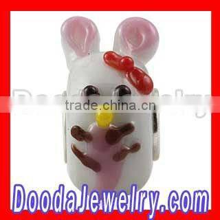 2013 fashion trend 925 silver core lampwork glass Jewelry beads wholesale