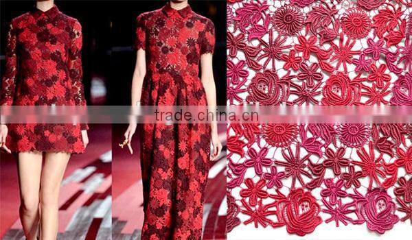 Organic cotton lace fabric austrian lace fabric cotton guipure lace fabric