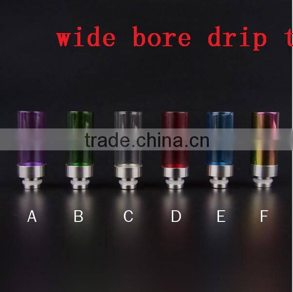 22 mm /28.5 mm base size wide bore colorful glass drip tips