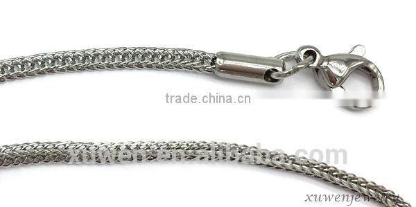 foxtail stainless steel twisted link roll jewelry chain