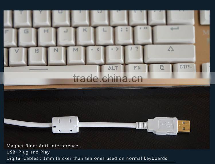 Cool Backlight LED Wired Gaming Mechanical Keyboard For Keyboard Gamer
