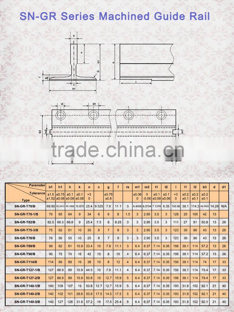 Modern crazy Selling th3 th3a hollow elevator guide rail