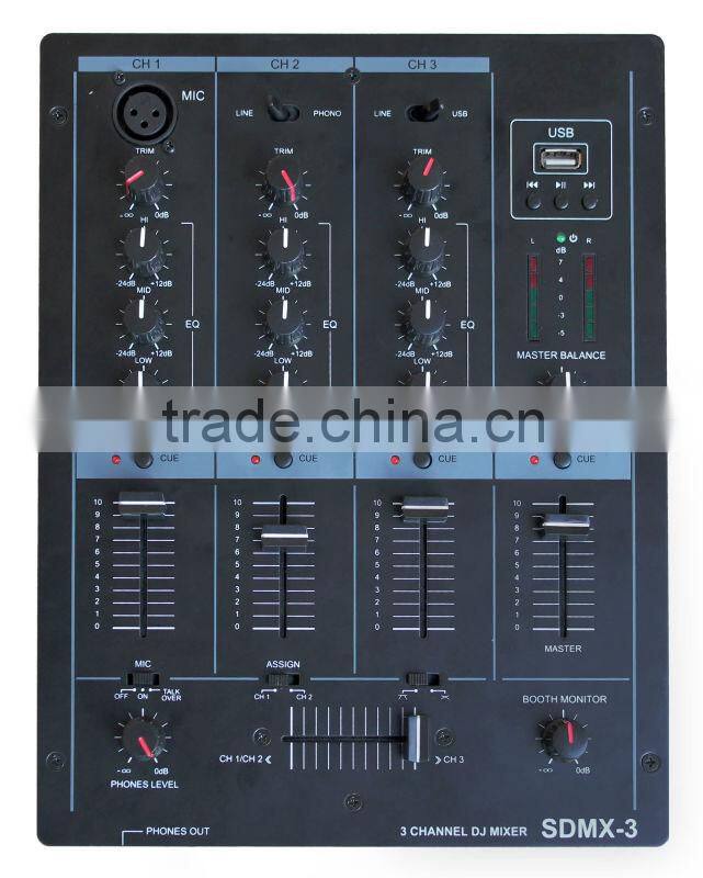Professional Compact Audio Mixer with USB Interface