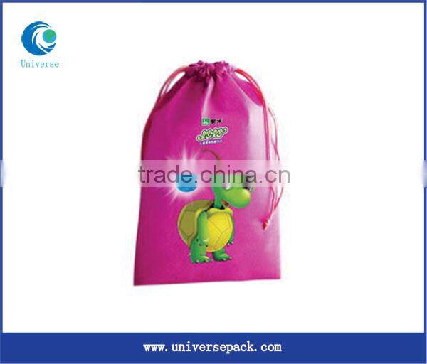 A beautifully pink flowers shopping bags nylon gourd bag