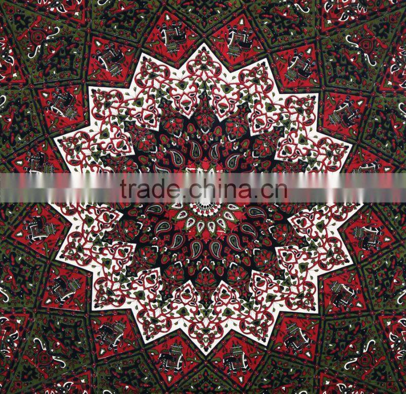 Green mandala tapestry indian tapestry bedspread bohemian hippie tapestry beach throw Indian Mandala Tapestry Wall Hanging Art