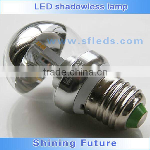 Shadowless oral 3W 5W brightness control smd warm white glass body E27/E26/B22 LED Bulb light