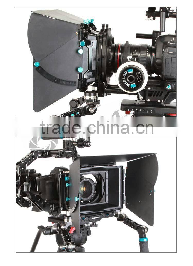 Wieldy DSLR Rig Mattebox Follow Focus Magic Arm Basepalte 5D3/ 5D2/ GH3