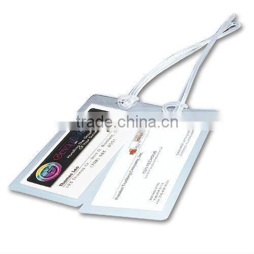 2 1/2 x 4 1/4 Luggage Tag w/Strap